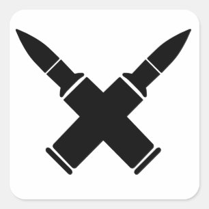 Bullet Hole Square Sticker