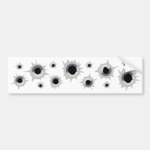 Bullet Holes Bumper Sticker