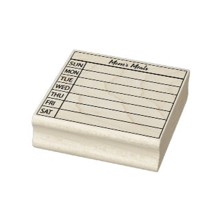 Bullet Journal Meal Planner Rubber Stamp