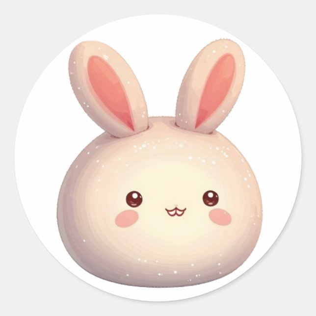 Bullet Journalling Series20 - Cute Rabbit 2 Classic Round Sticker (Front)