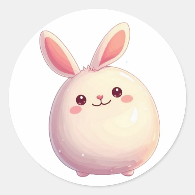 Bullet Journalling Series21 - Cute Rabbit 3 Classic Round Sticker (Front)