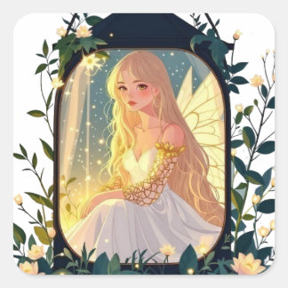 Bullet Journalling Series5 - Terrarium Girl 5 Square Sticker