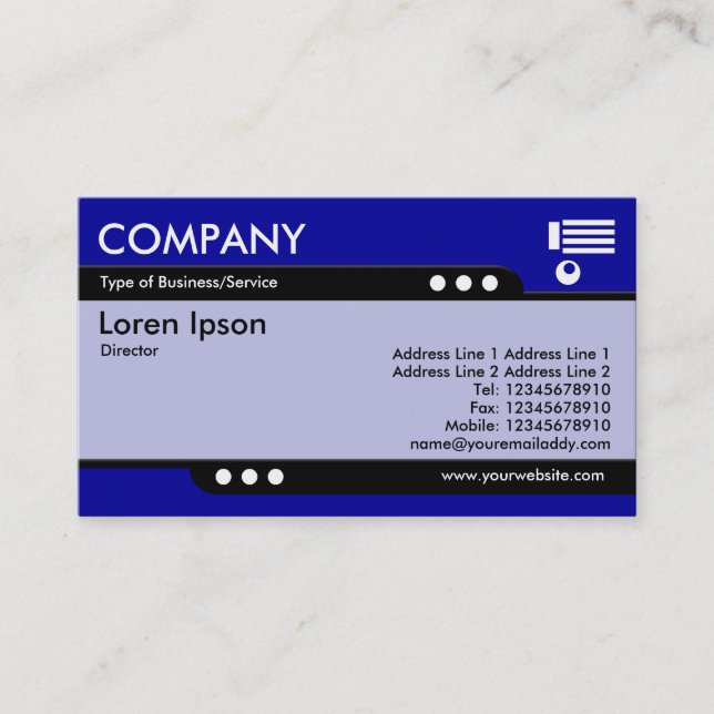 Bullet Train - Blue (000099) Business Card (Front)