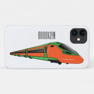 Bullet train cartoon illustration iPhone 11 case