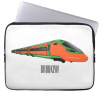 Bullet train cartoon illustration