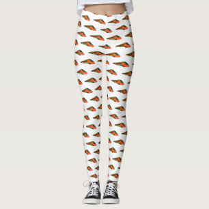 Bullet train cartoon illustration leggings