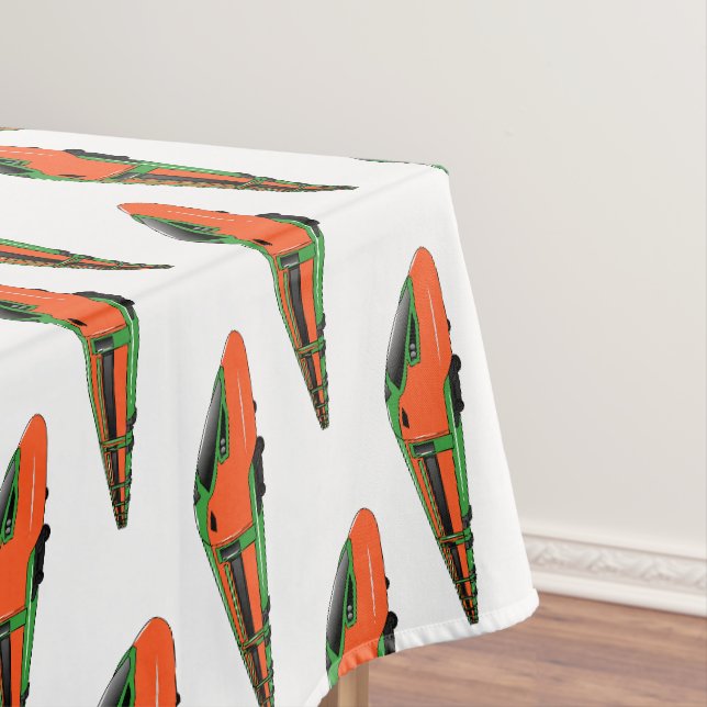 Bullet train cartoon illustration tablecloth (In Situ)