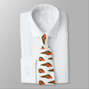 Bullet train cartoon illustration tie