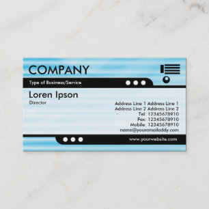 Bullet Train - Corrugated Blue Business Card