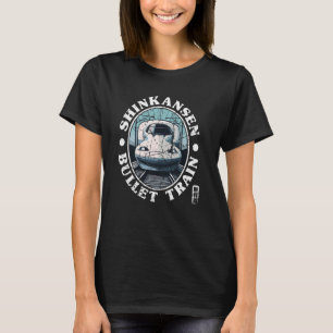 Bullet Train Japan Shinkansen Japanese Kanji Train T-Shirt