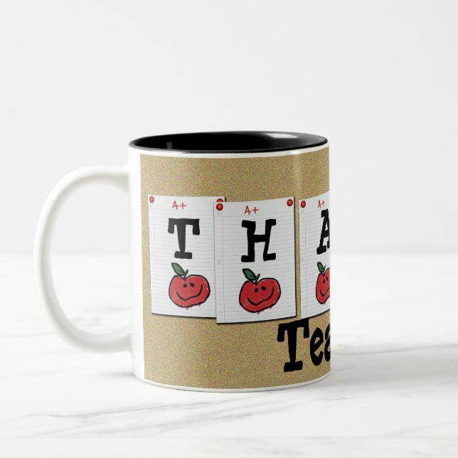 Bulletin Board Note for Elementary Teacher Two-Tone Coffee Mug (Left)