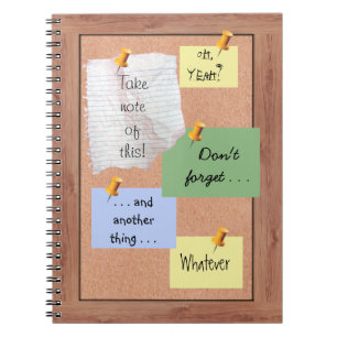 Bulletin Board with Customisable Memos Notebook