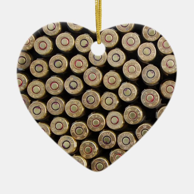Bullets, ammunition ceramic tree decoration (Front)