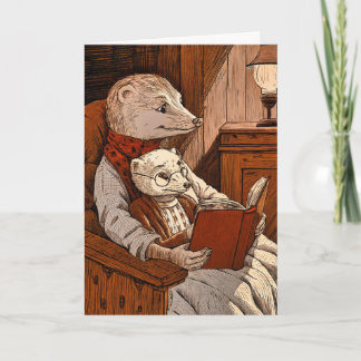 Bullets reading a book card