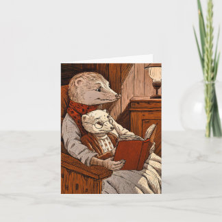 Bullets reading a book card