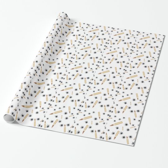 BULLETSNBULLETHOLES.png Wrapping Paper | Zazzle.com.au