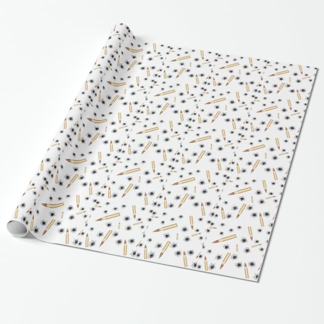BULLETSNBULLETHOLES.png Wrapping Paper (Unrolled)