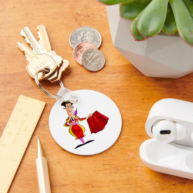Bullfighter And Red Cape Keychain (Creator Uploaded)