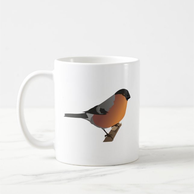 Bullfinch Bird Coffee Mug (Left)