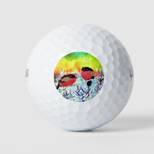 Bullfinch Birds Golf Balls
