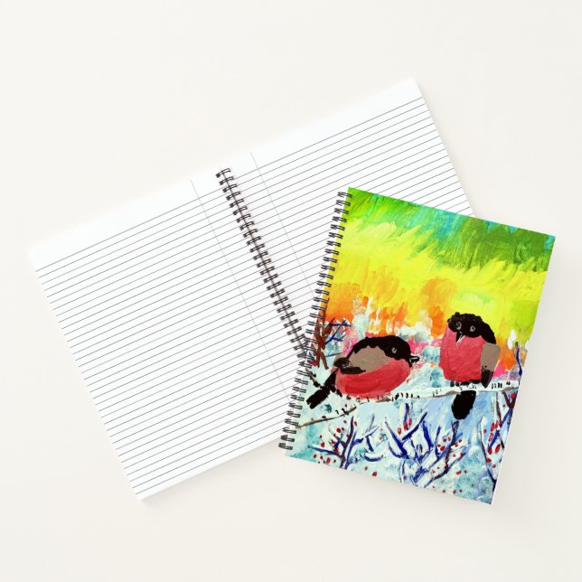 Bullfinch Birds Notebook (Inside)