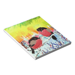 Bullfinch Birds Notepad