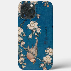 Bullfinch on a Weeping Cherry Branch by Hokusai iPhone 13 Pro Max Case