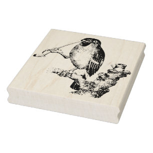 Bullfinch Smoking Pipe Rubber Art Stamp
