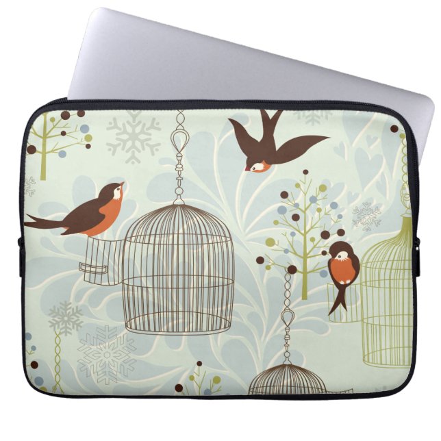 Bullfinches in Bird Garden Electronics Sleeve (Front)