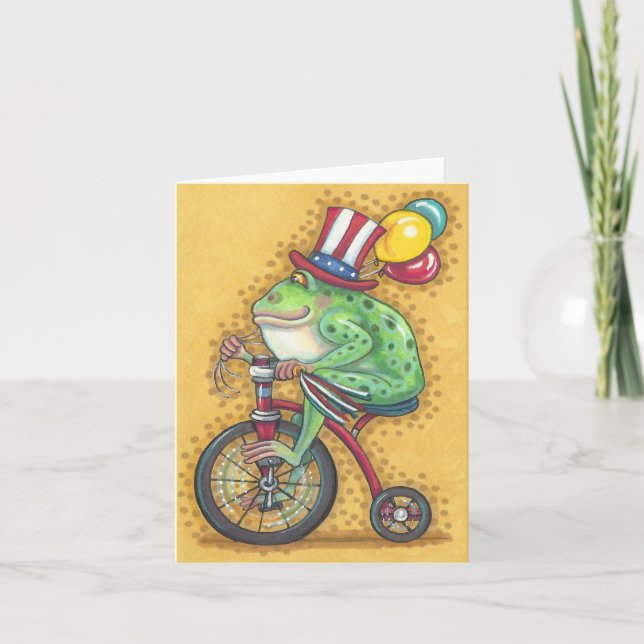 BULLFROG 4TH OF JULY, FROG NOTE CARD Blank (Front)