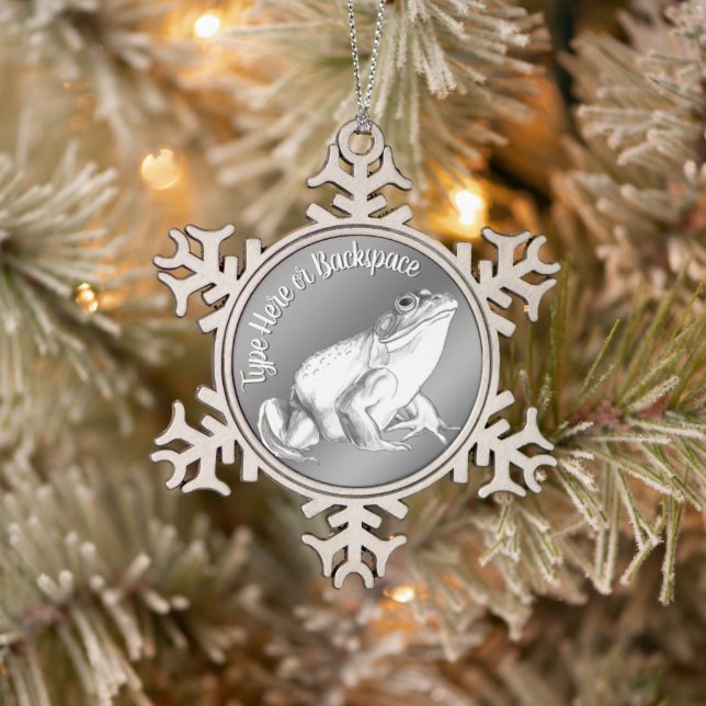 Bullfrog Art Ornament Personalised Frog Decoration (Tree)