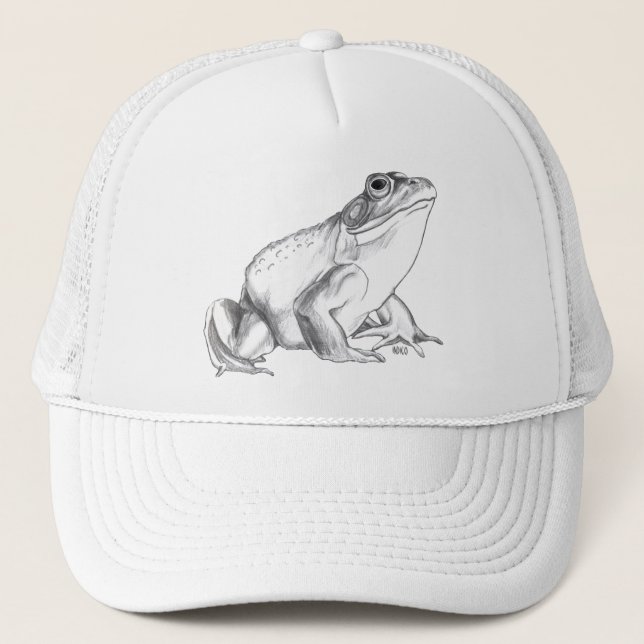 Bullfrog Cap Frog Hats Frog Art Caps & Gifts (Front)