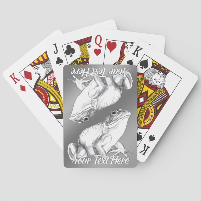 Bullfrog Cards Personalised Frog Art Playing Cards (Back)