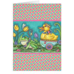 BULLFROG & DUCK PRINCE EASTER GREETING CARD Verse