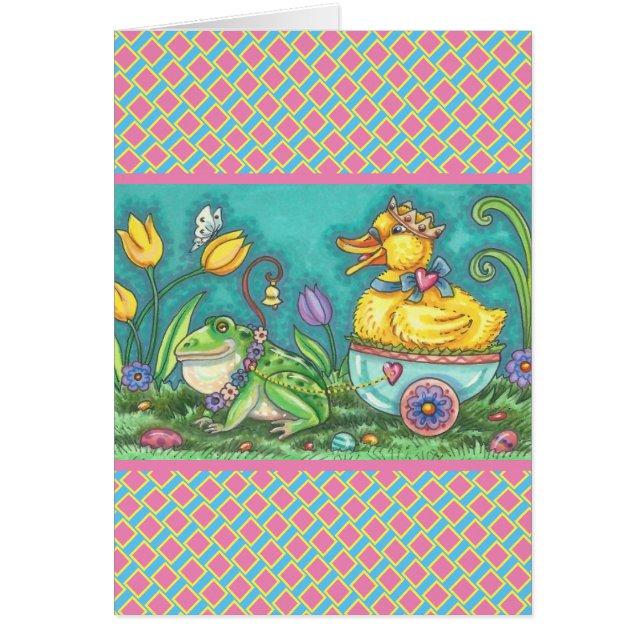 BULLFROG & DUCK PRINCE EASTER GREETING CARD Verse (Front)