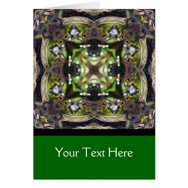 Bullfrog Kaleidoscope Nature Photo Card (Front)