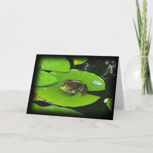 Bullfrog on Lilypads Card