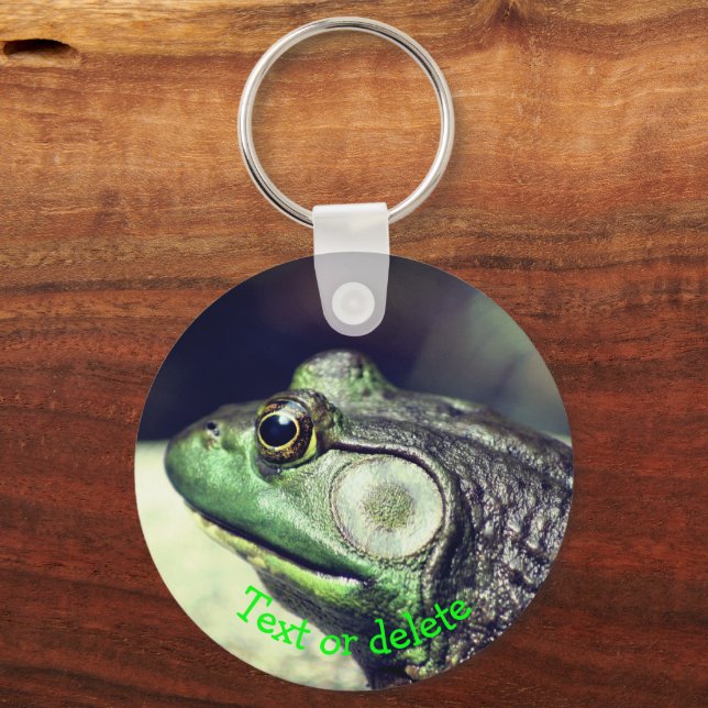 Bullfrog Thoughts Nature Personalised Key Ring (Front)