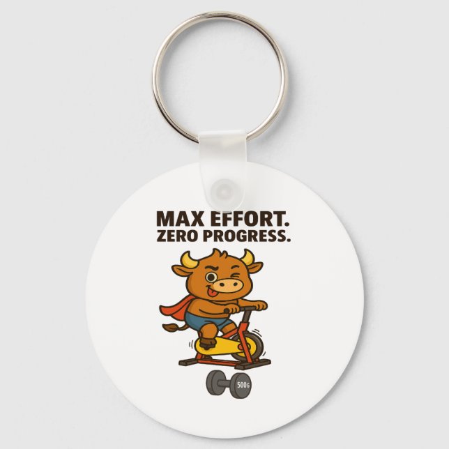 Bullio Fitness Keychain – Double-Sided Humour (Front)