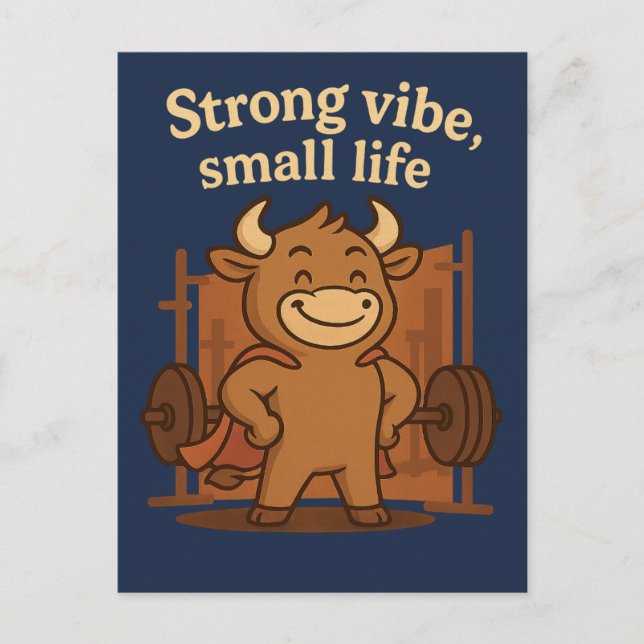 Bullio® Postcard – Strong Vibe, Small Life  (Front)