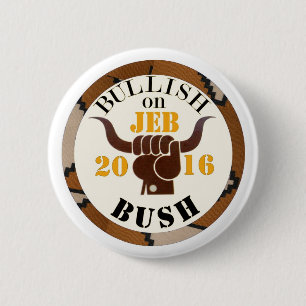Bullish on Jeb for President 2016 6 Cm Round Badge