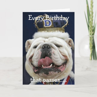 Bullldog Birthday card