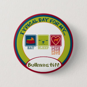 Bullmastiff 6 Cm Round Badge