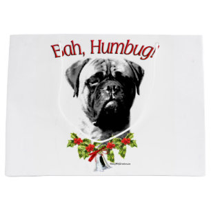 Bullmastiff Bah Humbug Large Gift Bag