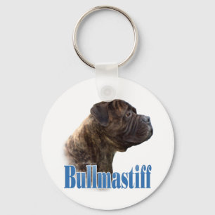 Bullmastiff (brindle) Name Key Ring