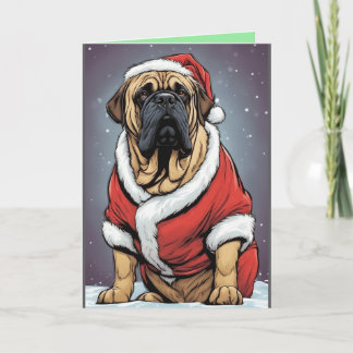 Bullmastiff Christmas card