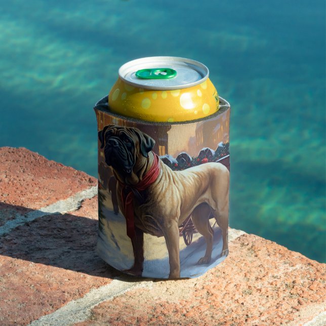 Bullmastiff Christmas Festive Season  Can Cooler (In Situ Pool)