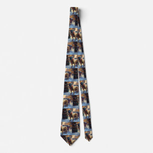 Bullmastiff Christmas Festive Season  Tie
