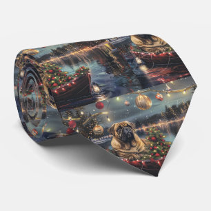 Bullmastiff Christmas Festive Voyage Tie