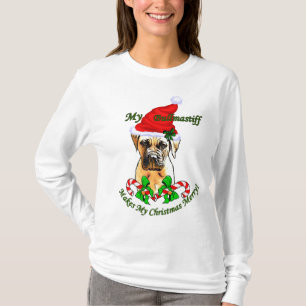 Bullmastiff Christmas Gifts T-Shirt
